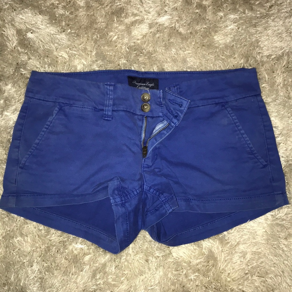 Bright blue American eagle shorts